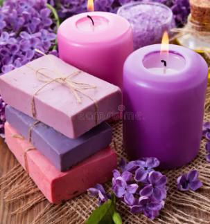 Lavendel Seife und Kerze Bundle